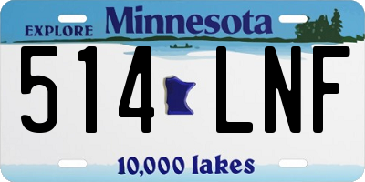 MN license plate 514LNF