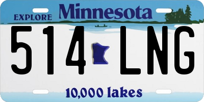MN license plate 514LNG