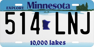 MN license plate 514LNJ