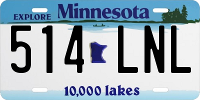 MN license plate 514LNL