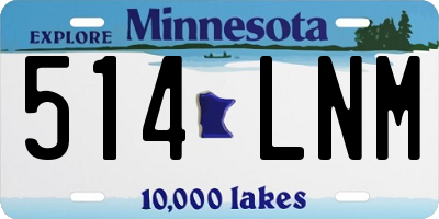 MN license plate 514LNM