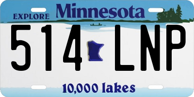 MN license plate 514LNP