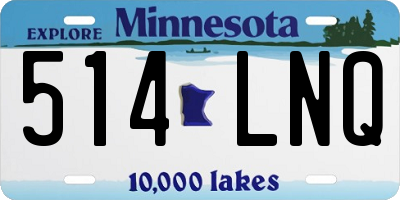MN license plate 514LNQ