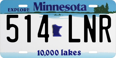 MN license plate 514LNR