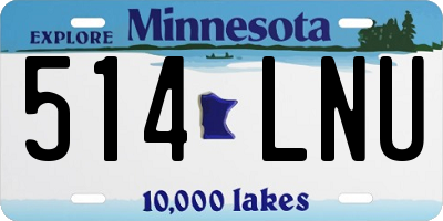 MN license plate 514LNU