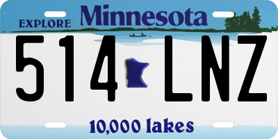 MN license plate 514LNZ