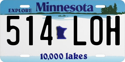 MN license plate 514LOH