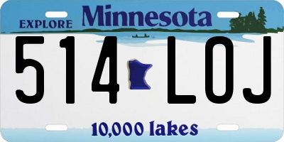 MN license plate 514LOJ