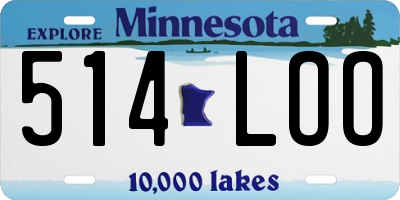 MN license plate 514LOO