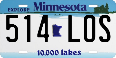 MN license plate 514LOS