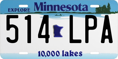 MN license plate 514LPA