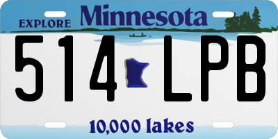 MN license plate 514LPB