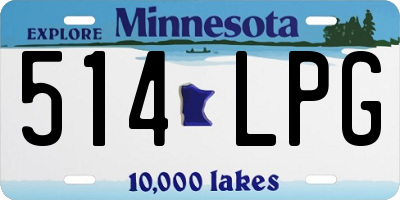 MN license plate 514LPG