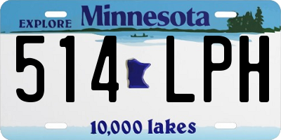 MN license plate 514LPH