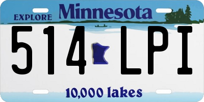 MN license plate 514LPI