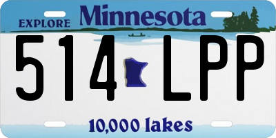 MN license plate 514LPP