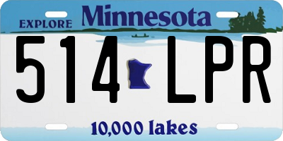 MN license plate 514LPR
