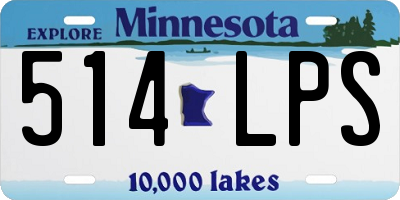 MN license plate 514LPS