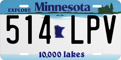 MN license plate 514LPV