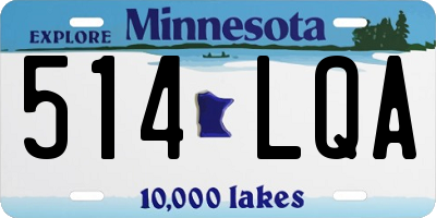 MN license plate 514LQA