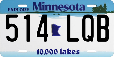 MN license plate 514LQB