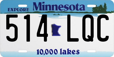 MN license plate 514LQC