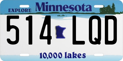 MN license plate 514LQD