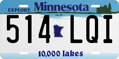 MN license plate 514LQI