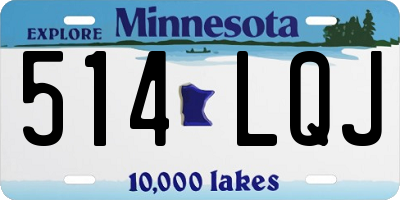 MN license plate 514LQJ