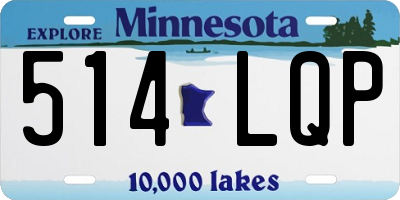 MN license plate 514LQP