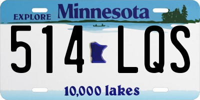 MN license plate 514LQS