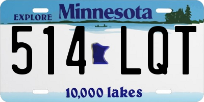 MN license plate 514LQT