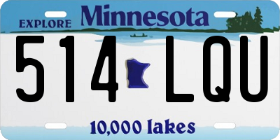 MN license plate 514LQU
