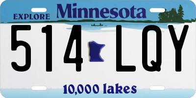 MN license plate 514LQY