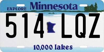 MN license plate 514LQZ