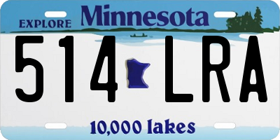 MN license plate 514LRA