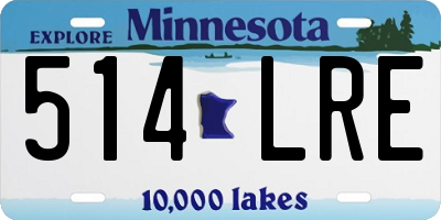 MN license plate 514LRE