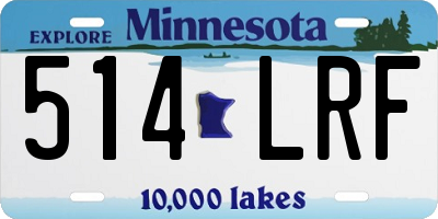 MN license plate 514LRF