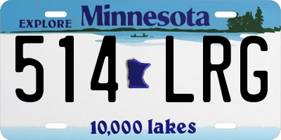 MN license plate 514LRG