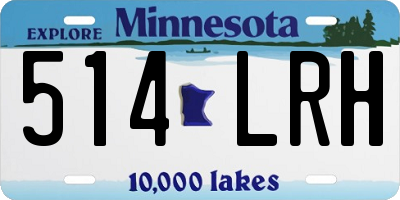 MN license plate 514LRH