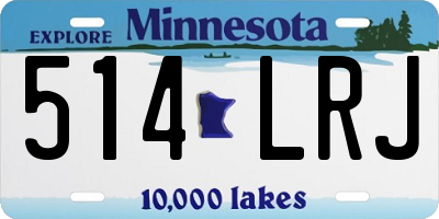 MN license plate 514LRJ