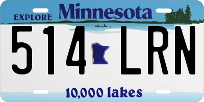 MN license plate 514LRN