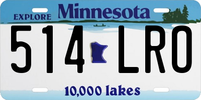 MN license plate 514LRO