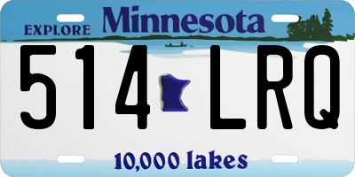 MN license plate 514LRQ