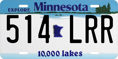 MN license plate 514LRR