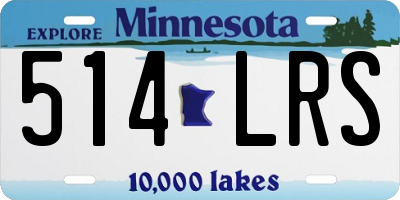 MN license plate 514LRS
