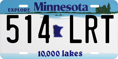 MN license plate 514LRT