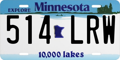 MN license plate 514LRW