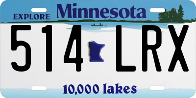 MN license plate 514LRX