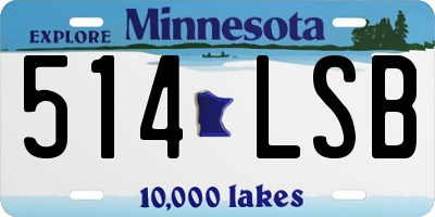 MN license plate 514LSB